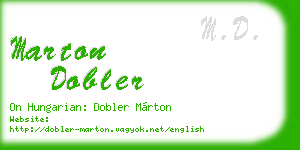 marton dobler business card
